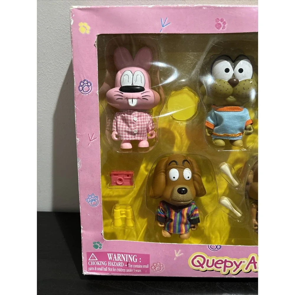Quepy Animals Vinyl Action Figure Set Damaged Box Rare - Picture 2 of 12